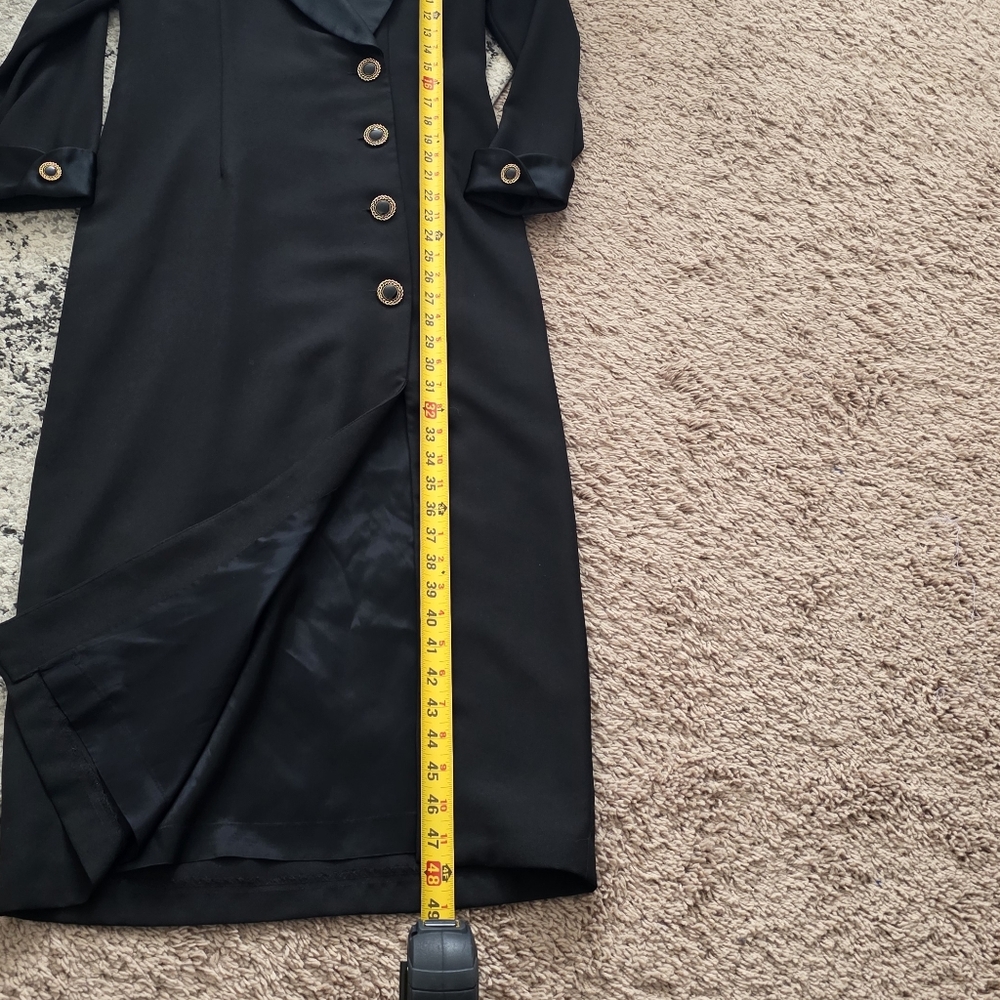 Vintage 90s J.R. NITES Blazer Maxi Dress Womens 8 Gothic Chic City Evening Wear - Picture 4 of 9